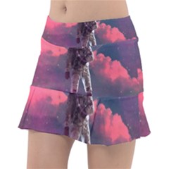 Aesthetic Astronautics Atmosphere Blue Clouds Cosmos Fantasy Galaxy Classic Tennis Skirt