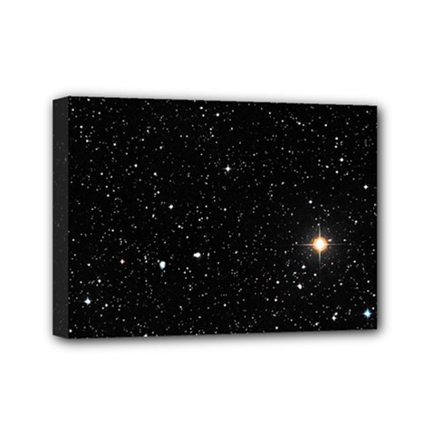 Sky Black Star Night Space Edge Super Dark Universe Mini Canvas 7  X 5  (stretched)