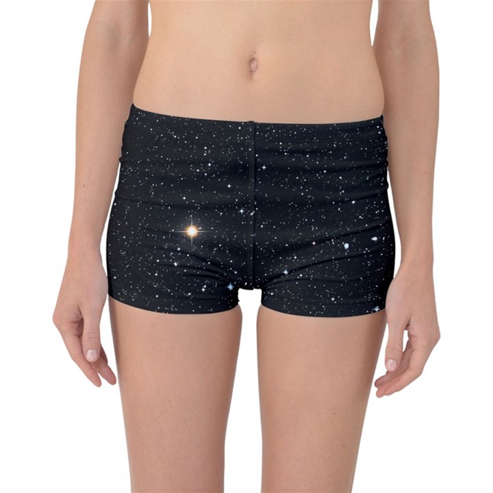 Sky Black Star Night Space Edge Super Dark Universe Reversible Boyleg Bikini Bottoms