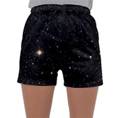 Sky Black Star Night Space Edge Super Dark Universe Sleepwear Shorts by Cendanart