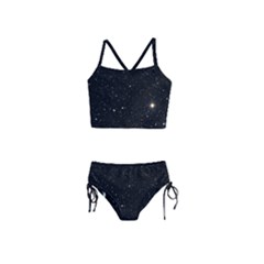 Sky Black Star Night Space Edge Super Dark Universe Girls  Tankini Swimsuit by Cendanart
