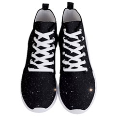 Sky Black Star Night Space Edge Super Dark Universe Men s Lightweight High Top Sneakers by Cendanart