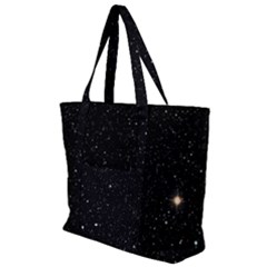 Sky Black Star Night Space Edge Super Dark Universe Zip Up Canvas Bag by Cendanart