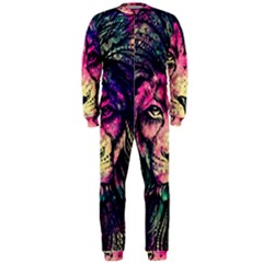 Psychedelic Lion Onepiece Jumpsuit (men) by Cendanart