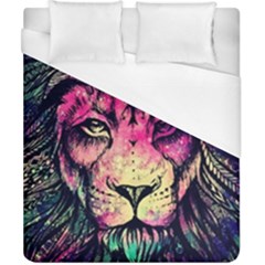 Psychedelic Lion Duvet Cover (california King Size) by Cendanart