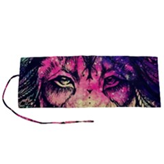 Psychedelic Lion Roll Up Canvas Pencil Holder (s) by Cendanart