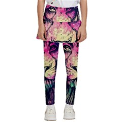 Psychedelic Lion Kids  Skirted Pants by Cendanart