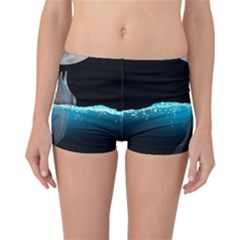 Dolphin Moon Water Reversible Boyleg Bikini Bottoms by Ndabl3x