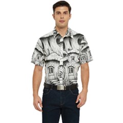 House Tree Fairy Men s Short Sleeve Pocket Shirt 