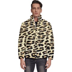 Leopard Print Men s Puffer Bubble Jacket Coat by TShirt44