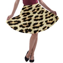 Leopard Print A-line Skater Skirt by TShirt44