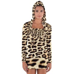 Leopard Print Long Sleeve Hooded T-shirt by TShirt44