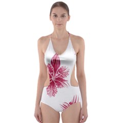 Hawaiian Flowers Cut-out One Piece Swimsuit by essentialimage