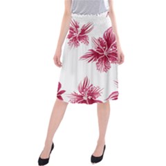 Hawaiian Flowers Midi Beach Skirt