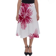 Hawaiian Flowers Perfect Length Midi Skirt