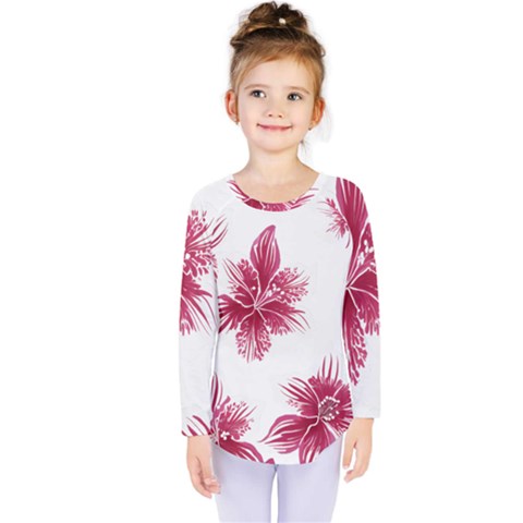 Hawaiian Flowers Kids  Long Sleeve T-shirt by essentialimage