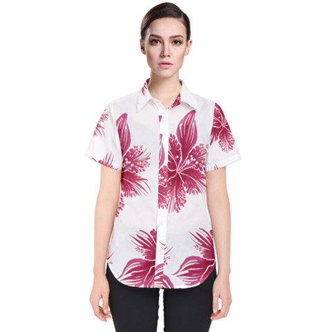 Hawaiian Flowers Women s Short Sleeve Shirt by essentialimage