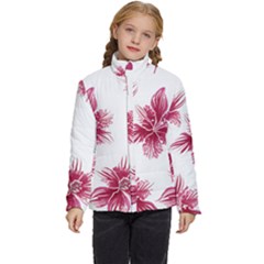 Hawaiian Flowers Kids  Puffer Bubble Jacket Coat