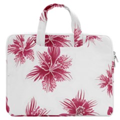 Hawaiian Flowers Macbook Pro 16  Double Pocket Laptop Bag 