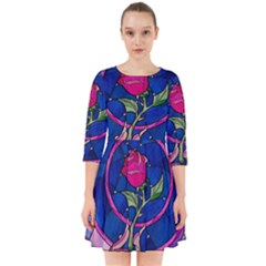 Enchanted Rose Stained Glass Smock Dress