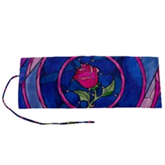 Enchanted Rose Stained Glass Roll Up Canvas Pencil Holder (s) by Cendanart