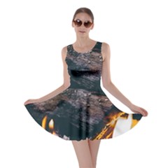 Wood Fire Camping Forest On Skater Dress by Bedest