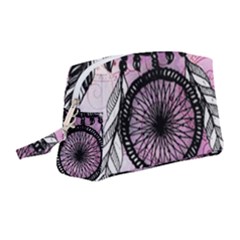 Dream Catcher Art Feathers Pink Wristlet Pouch Bag (medium) by Bedest