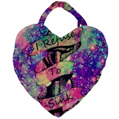 Anchor Purple Space Giant Heart Shaped Tote