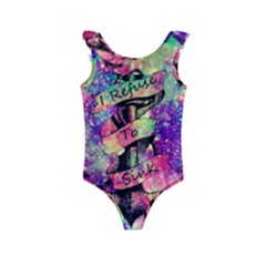 Anchor Purple Space Kids  Frill Swimsuit by Bedest