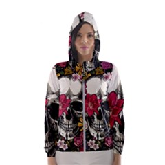 Skull Flowers American Native Dream Catcher Legend Women s Hooded Windbreaker