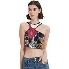 Skull Flowers American Native Dream Catcher Legend Cut Out Top by Bedest