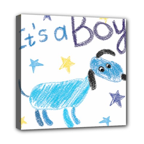 It s A Boy Mini Canvas 8  X 8  (stretched) by morgunovaart