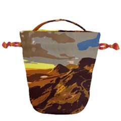 Scotland Monti Mountains Mountain Drawstring Bucket Bag