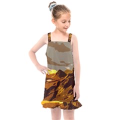 Scotland Monti Mountains Mountain Kids  Overall Dress by Cendanart