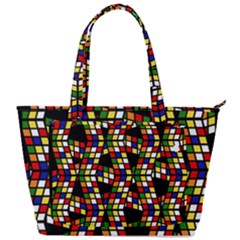 Graphic Pattern Rubiks Cube Back Pocket Shoulder Bag  by Cendanart