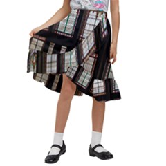 Stained Glass Window Krotoszyn Kids  Ruffle Flared Wrap Midi Skirt