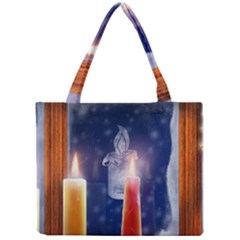 Christmas Lighting Candles Mini Tote Bag by Cendanart