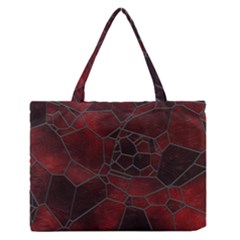 Mosaic Glass Glass Mosaic Colorful Zipper Medium Tote Bag by Cendanart