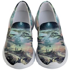 Psychedelic Art Kids Lightweight Slip Ons by Bedest