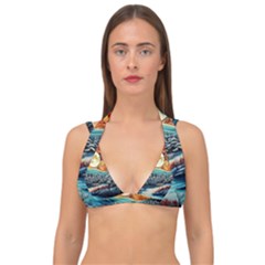 Winter Wonderland Landscape Nature Double Strap Halter Bikini Top