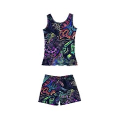 Psychodelic Absract Kids  Boyleg Swimsuit