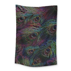 Peacock Feather Paradise Small Tapestry by Cendanart