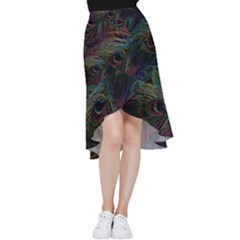 Star Galaxy Chrismas Xmas Ugly Frill Hi Low Chiffon Skirt by Cendanart