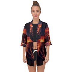 Volcanic Eruption Open Front Chiffon Kimono by Proyonanggan