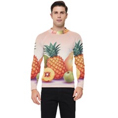 Fruit Pattern Apple Abstract Food Men s Long Sleeve Rash Guard by Proyonanggan