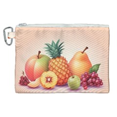 Fruit Pattern Apple Abstract Food Canvas Cosmetic Bag (xl)