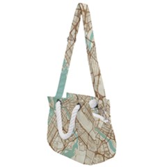 Mapart Dubai Map Rope Handles Shoulder Strap Bag by Proyonanggan