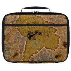 Vintage Map Of The World Continent Full Print Lunch Bag by Proyonanggan