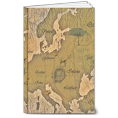 Map Geography Travel Global 8  X 10  Hardcover Notebook