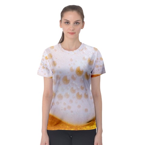 Beer Foam Texture Macro Liquid Bubble Women s Sport Mesh T-shirt by Cemarart